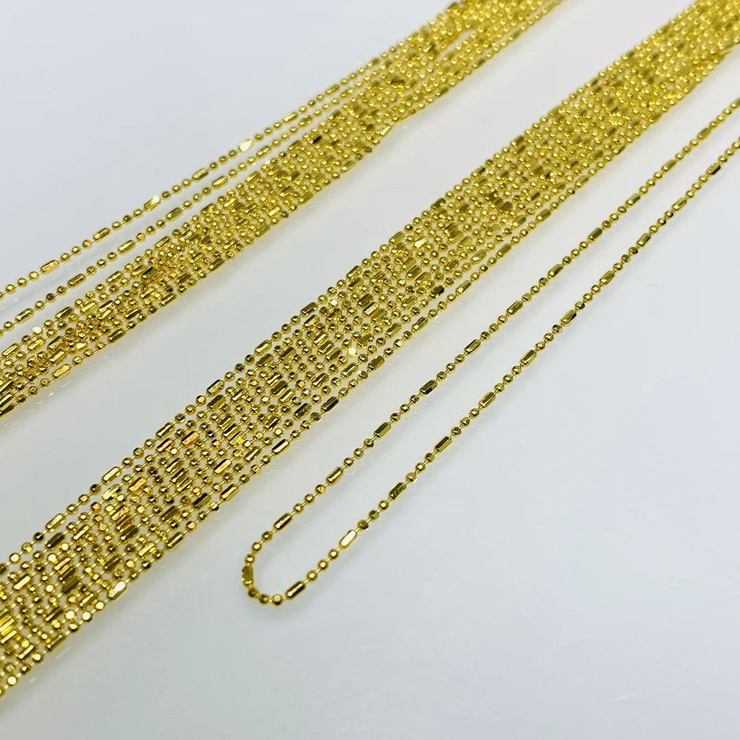 925银银制品 「戴琴珠宝」FR285-金色项链18寸- 020138/3336