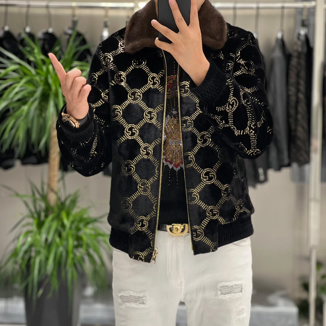 【男狼甄选】男士冬季新款修身洋气轻奢时尚潮流百搭 夹克