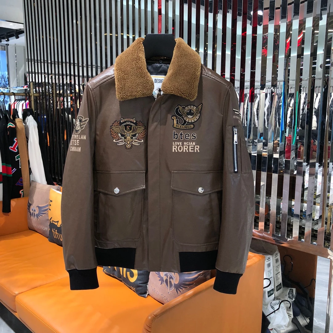 【男狼甄选】冬季男士修身保暖百搭重工冬季欧货时尚潮流 夹克