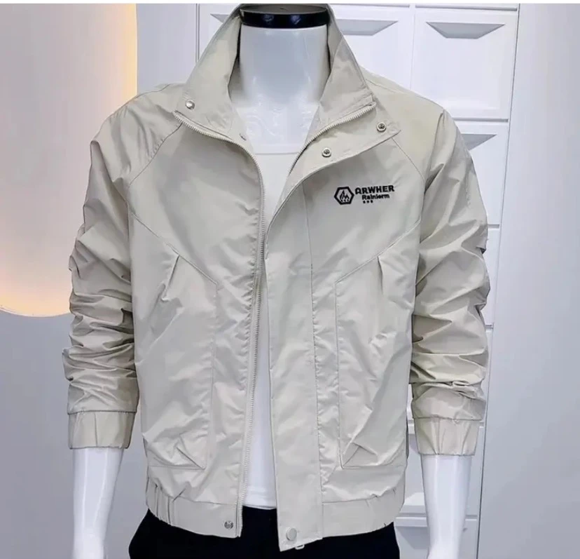 男士秋季新款时尚立领时尚夹克外套简单百搭帅气男装外套韩版