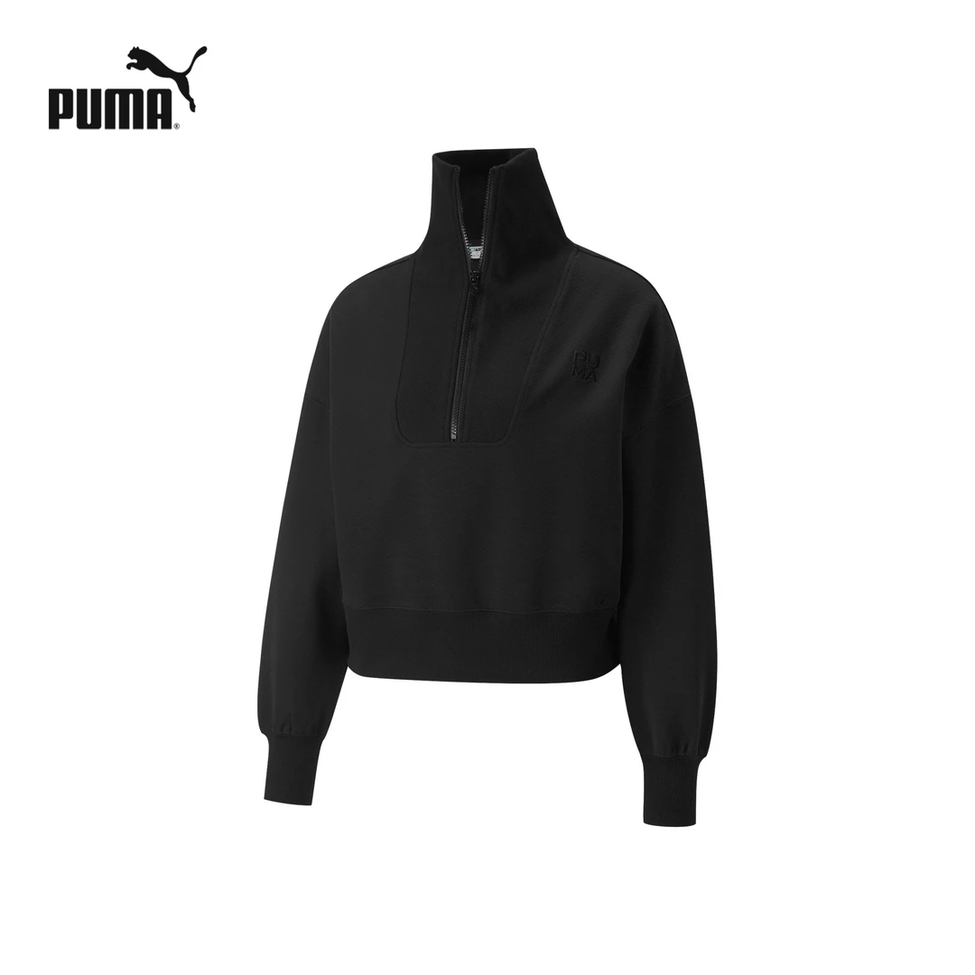 PUMA彪马官方 女子复古休闲运动时尚半拉链卫衣外套INFUSE 537644
