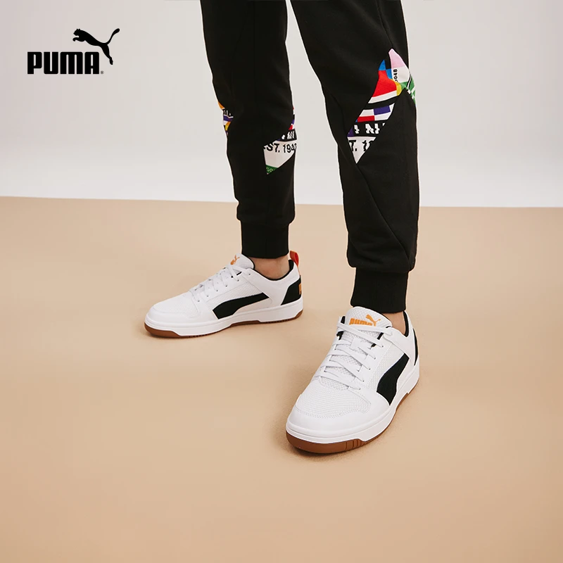 PUMA彪马官方 男女情侣同款经典拼色休闲运动板鞋 REBOUND 370914