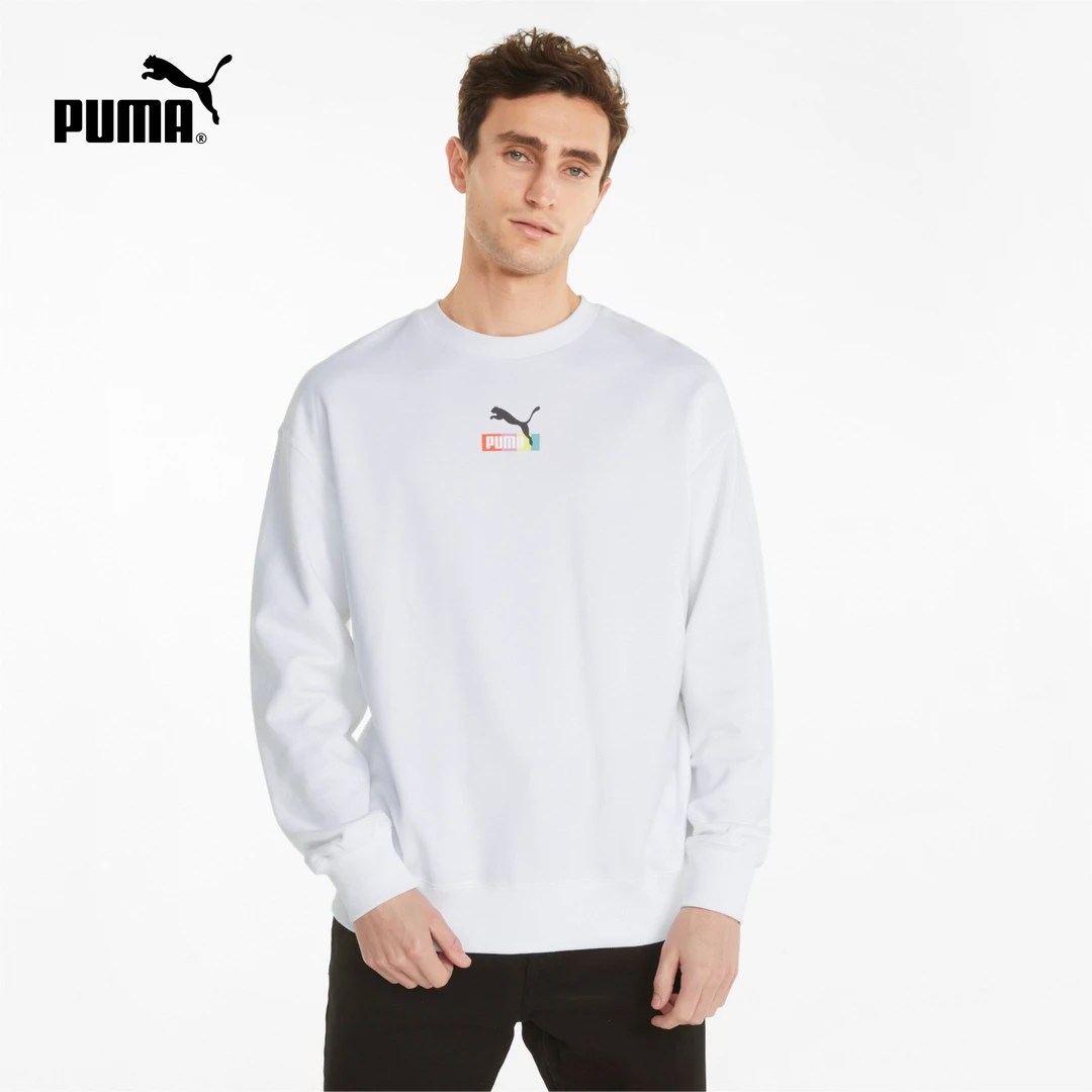PUMA彪马官方 男子运动休闲时尚印花圆领卫衣 BRAND LOVE 535326