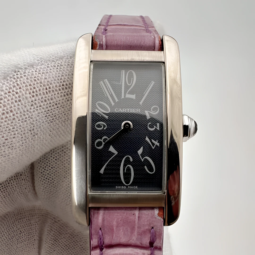 95新 Cartier/卡地亚 卡地亚坦克/18k白金/女士/98新单表/19*34mm