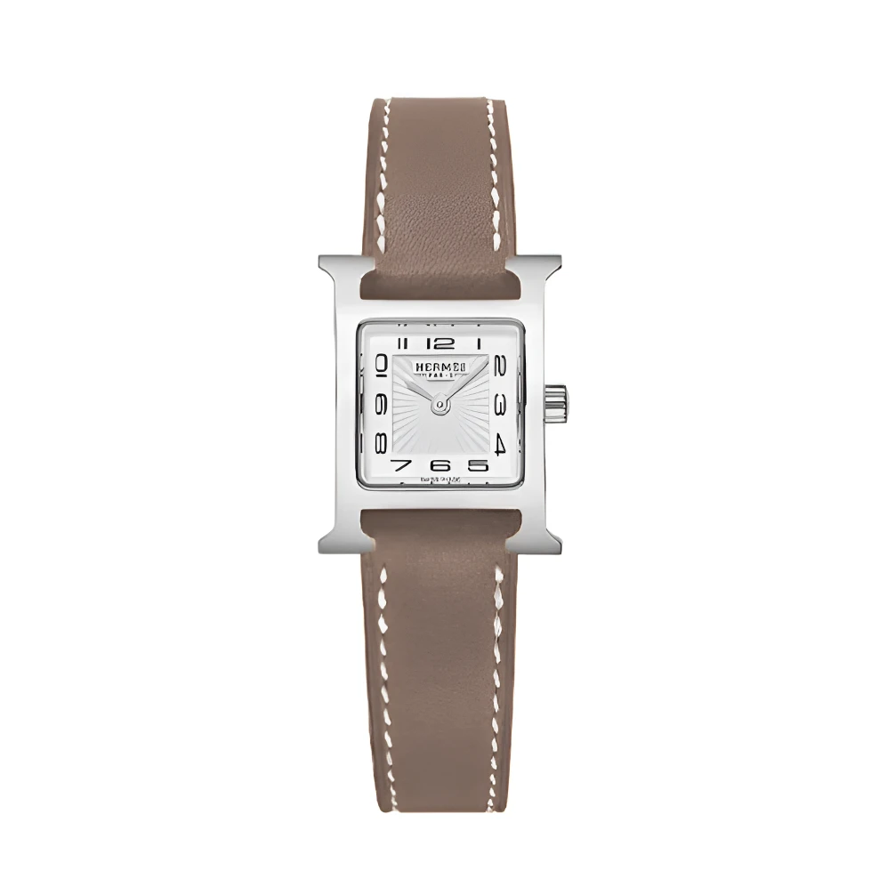99新 Hermes/爱马仕 H Hour系列女士手表/17*17mm/石英/公价39100