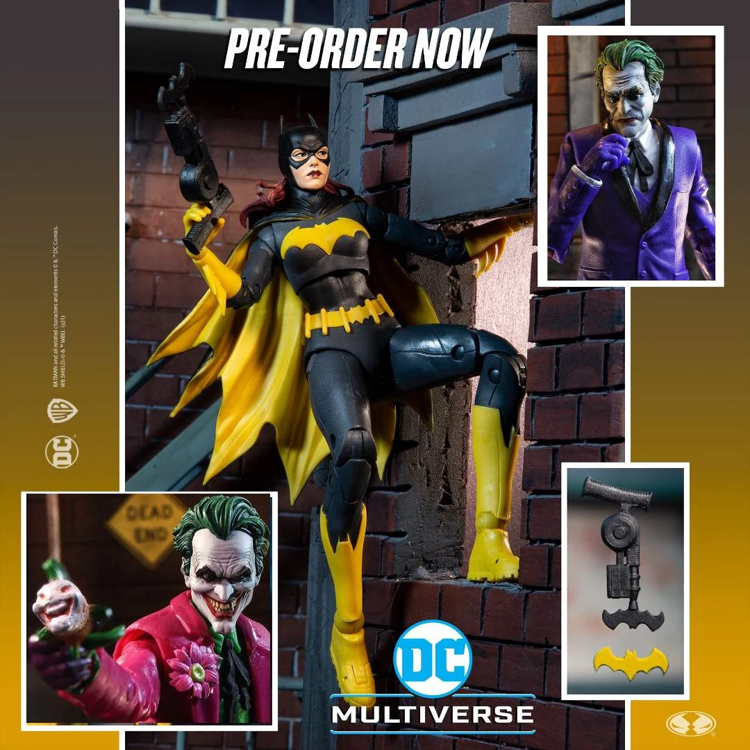 【现货】麦克法兰三个小丑蝙蝠女灭族小丑拐杖小丑DC漫画7寸可动pvc