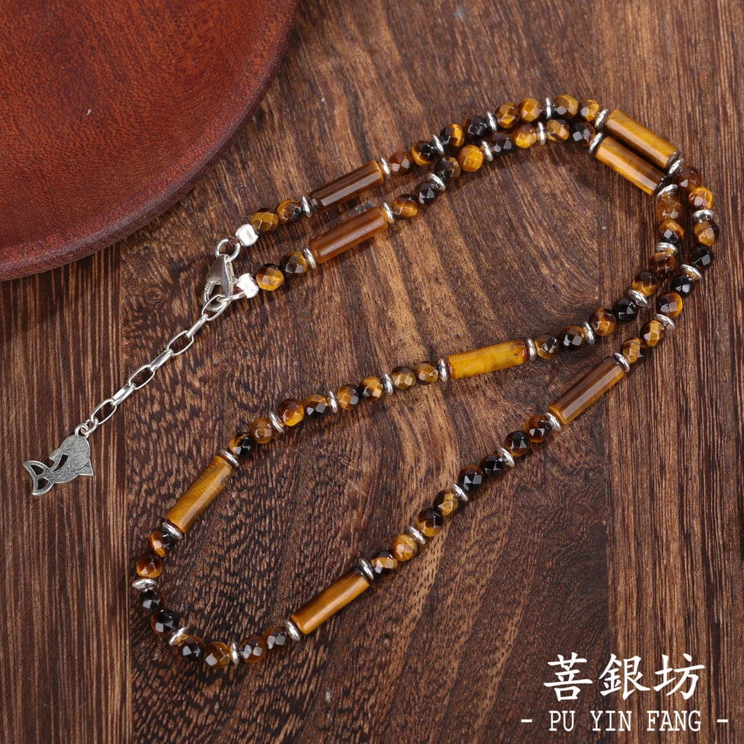 链子925银 【菩银坊】［财富密码］金虎眼路路通项链，45+5cm