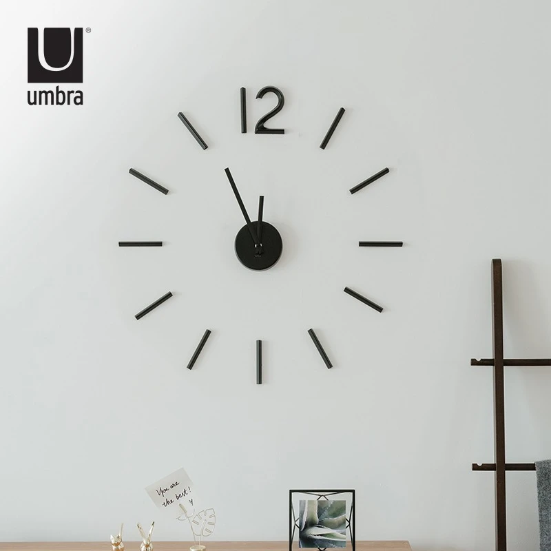 加拿大Umbra 北欧客厅挂钟装饰时钟表挂墙现代简约家用轻奢潮流