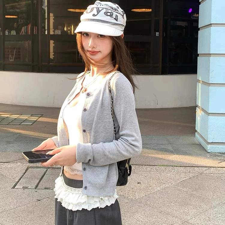 韩式气质女神穿搭2024夏季新款开衫显瘦上衣百搭休闲韩版裤子时尚