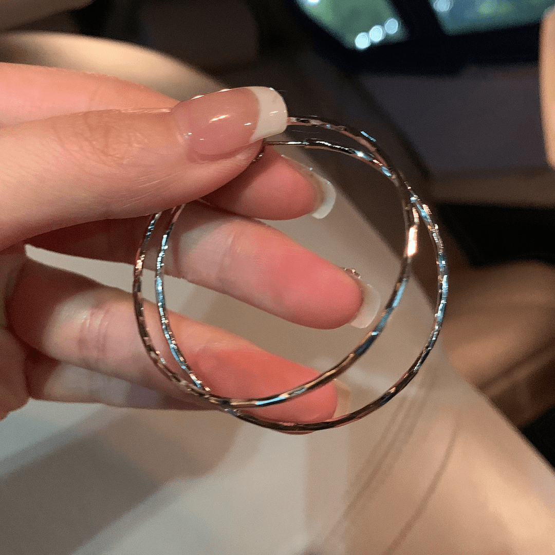 耳饰 大圈圈耳饰网红脸大适合的耳环耳钉女高级感