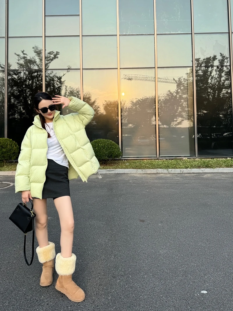 【江南泡芙】冬季新款立领加厚白鸭绒羽绒服#A0008