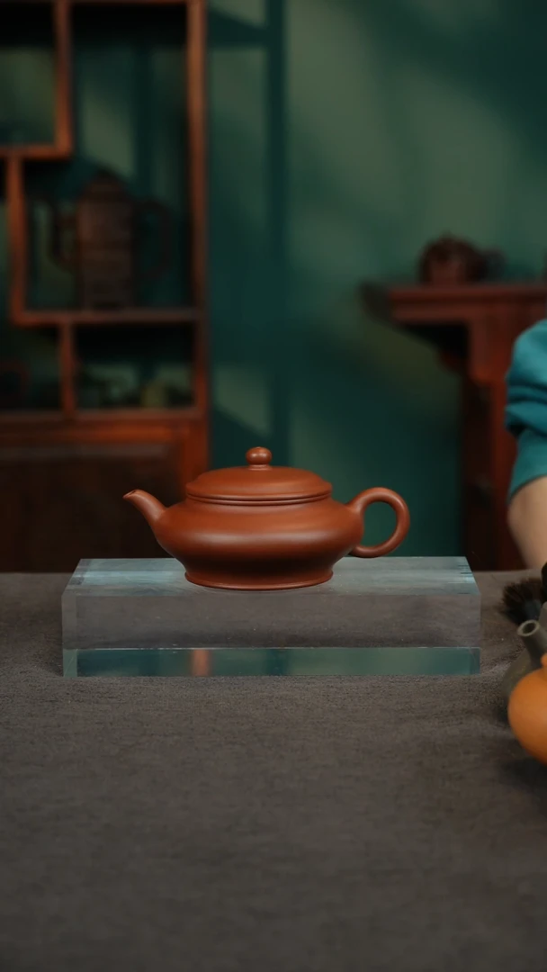 【闪购商品】紫砂茶壶19红皮龙虚扁