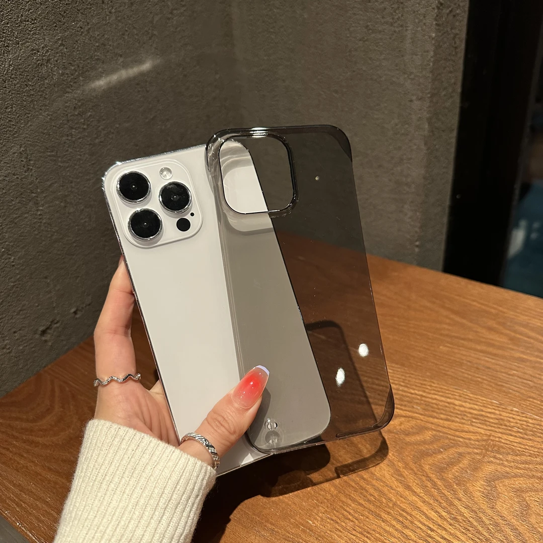 最新款iPhone15plus手机壳无边框苹果14promax透黑色13Pro亚克力x