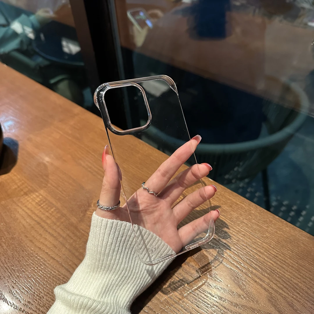 新款苹果iPhone14手机壳13pro无边框透明12网红超薄11防摔硬半包