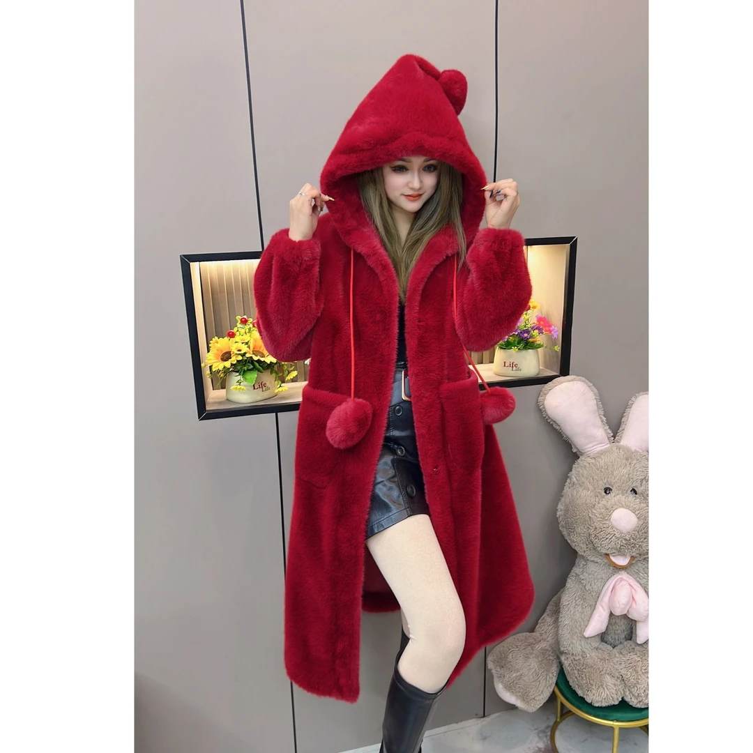 冬季韩版帽百搭时尚毛毛外套