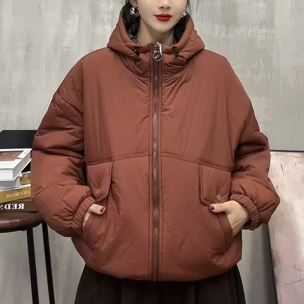 78451新款秋冬加厚休闲百搭减龄长袖上衣棉服外套