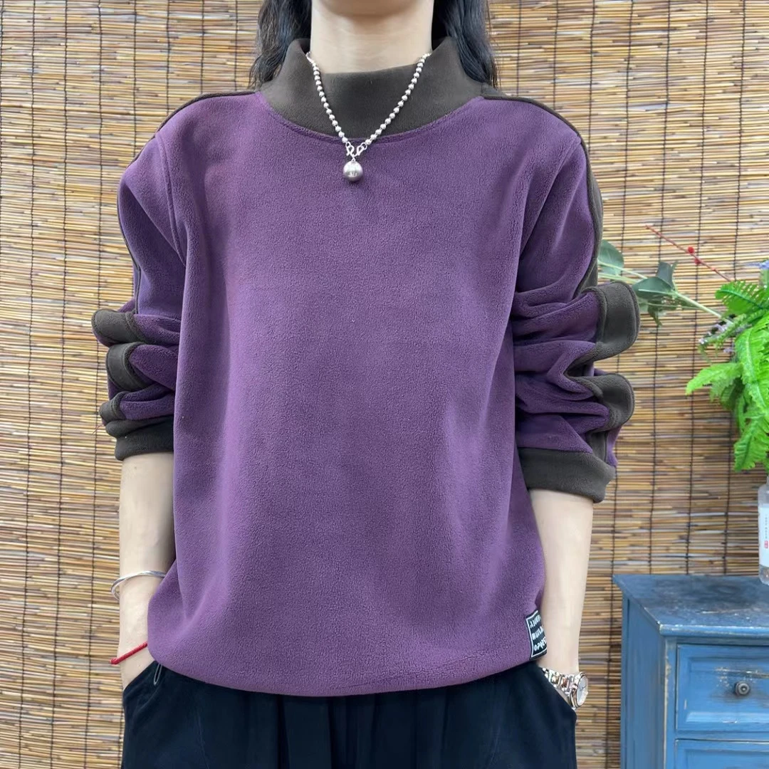 77393新款秋冬加厚休闲百搭设计款减龄长袖卫衣T恤