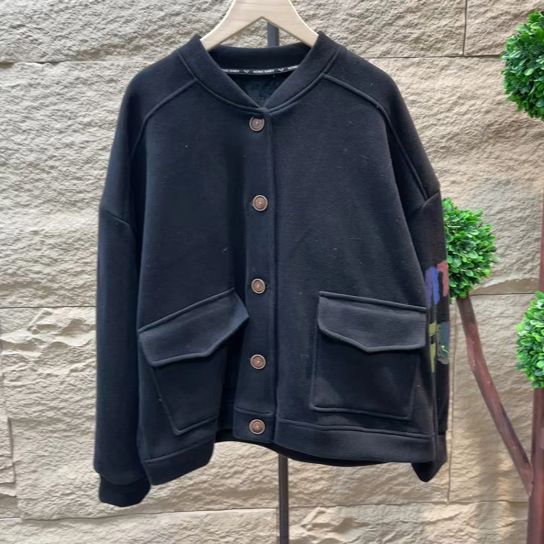 7361新款加绒秋冬休闲百搭减龄显瘦开衫外套