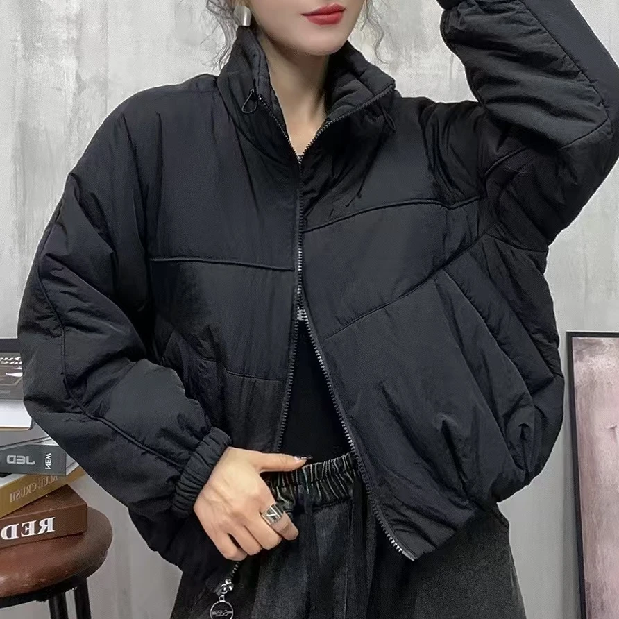 7465新款加厚秋冬休闲百搭时尚简约显瘦立领棉服