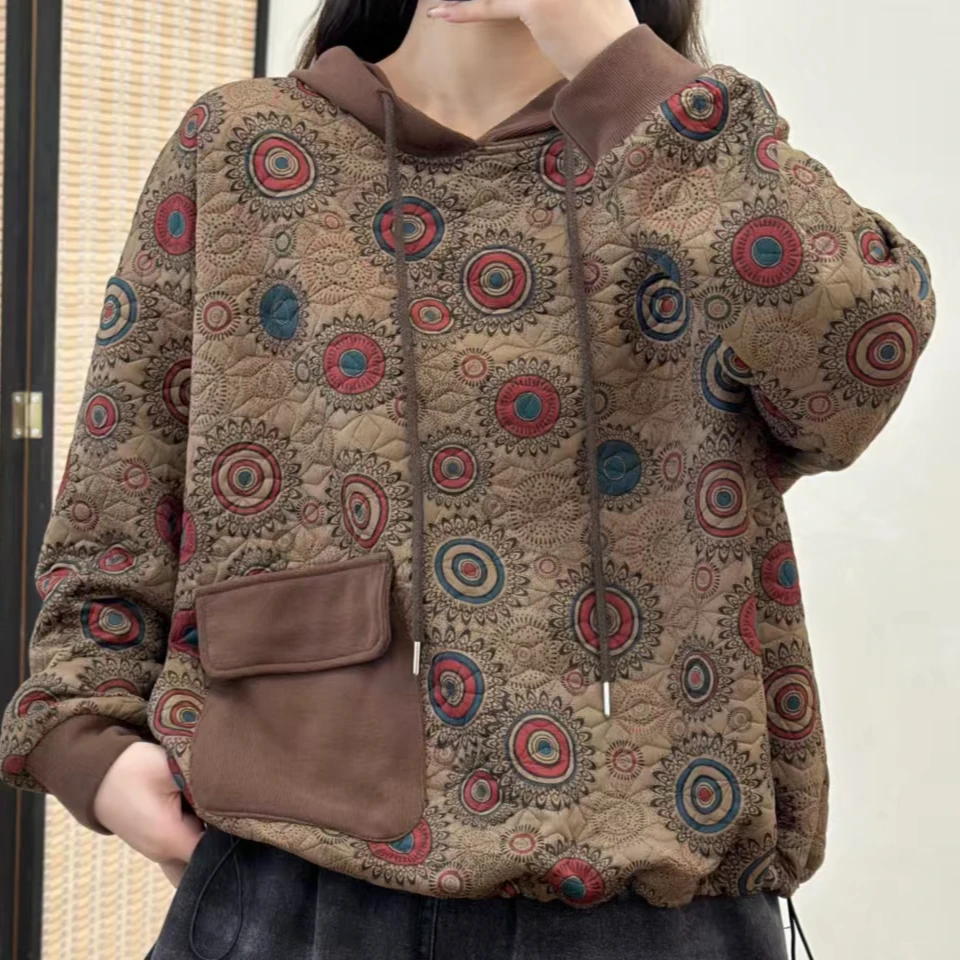 6384新款春秋休闲百搭气质显瘦长袖连帽上衣卫衣T恤