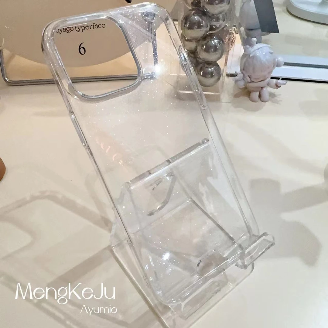 创意细闪简约小众透明通用适用于苹果12-16promax系列手机壳