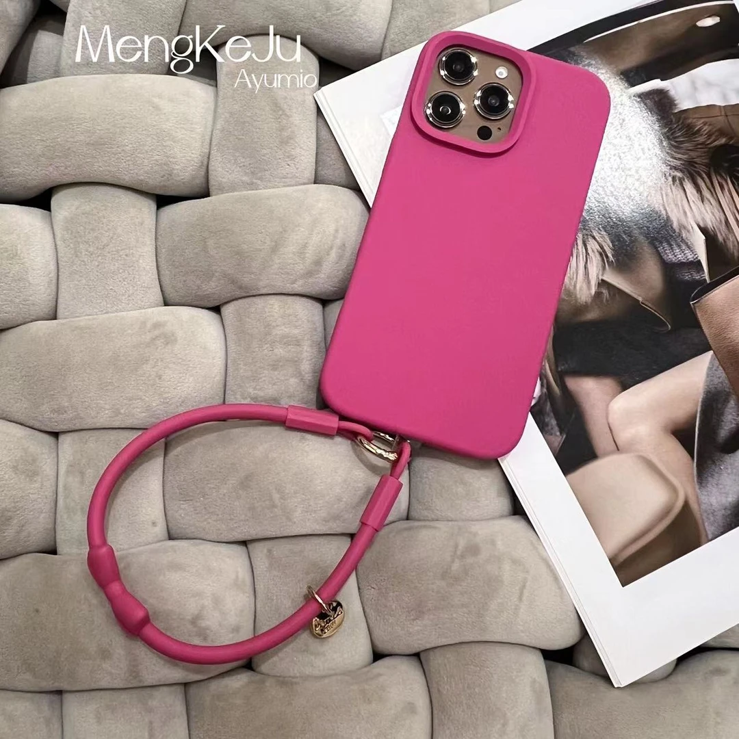 【萌】液态硅胶简约纯色耐脏网红通用创意防摔适用于苹果系列手机壳