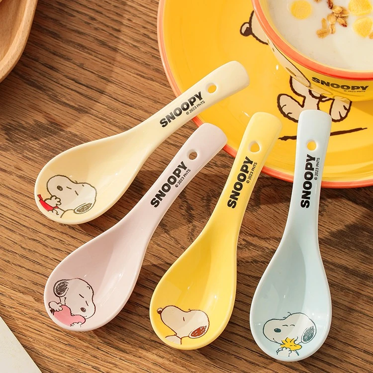 【幼姐专属】陶瓷餐具SNB马卡龙陶瓷汤勺4只混装