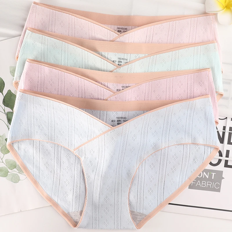 梦美美孕妇内裤纯棉薄款怀孕期低腰托腹透气大码孕中晚期孕期裤头