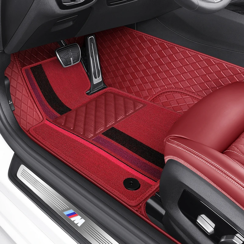 威尼诗新款专车定制小菱形雪妮丝双层脚垫