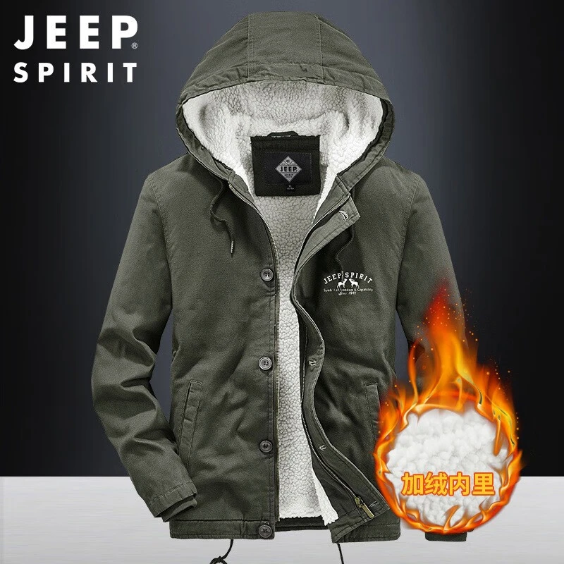 JEEPSPIRIT棉衣男外套冬季新款棉袄保暖加绒加厚甲板服棉军旅棉服