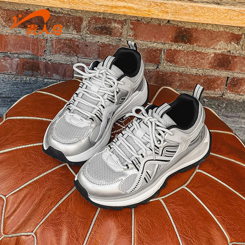 贵人鸟女鞋男鞋低帮减震休闲跑步鞋防滑网面跑鞋情侣休闲老爹鞋子