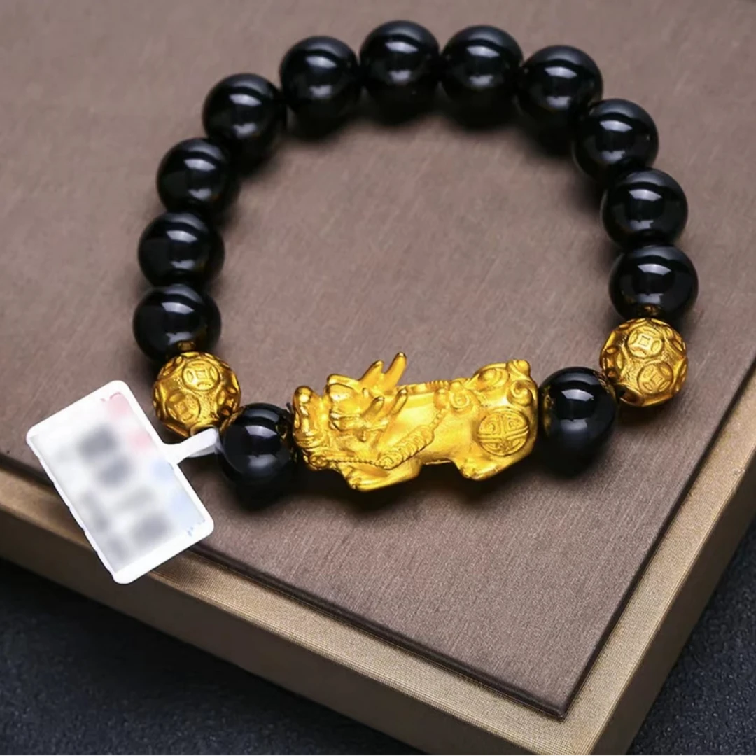 合金手链 时尚 貔貅 手串 百搭 经典 手工 镶嵌      情侣款轻奢