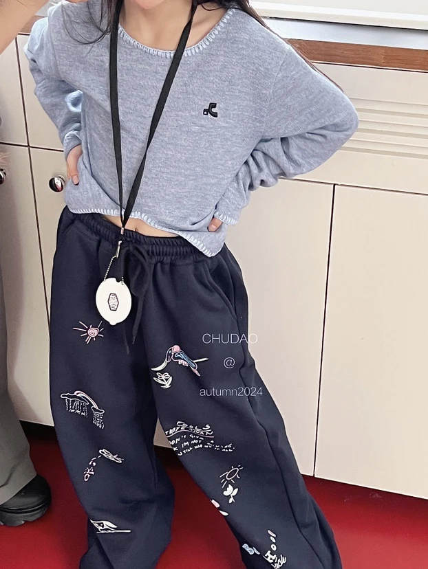 出到涂鸦针织裤7200