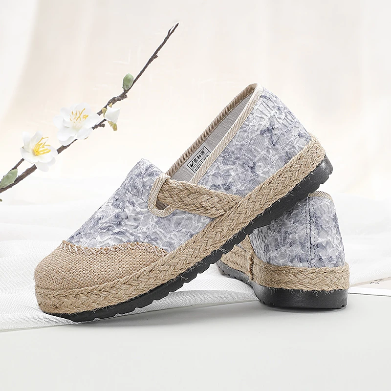 泰和源春秋季新款复古舒适透气编织软底防滑简约时尚清新渔夫鞋