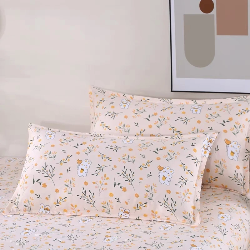 【白兔小黄花】床单温馨细腻呵护加厚四季可用-专营店