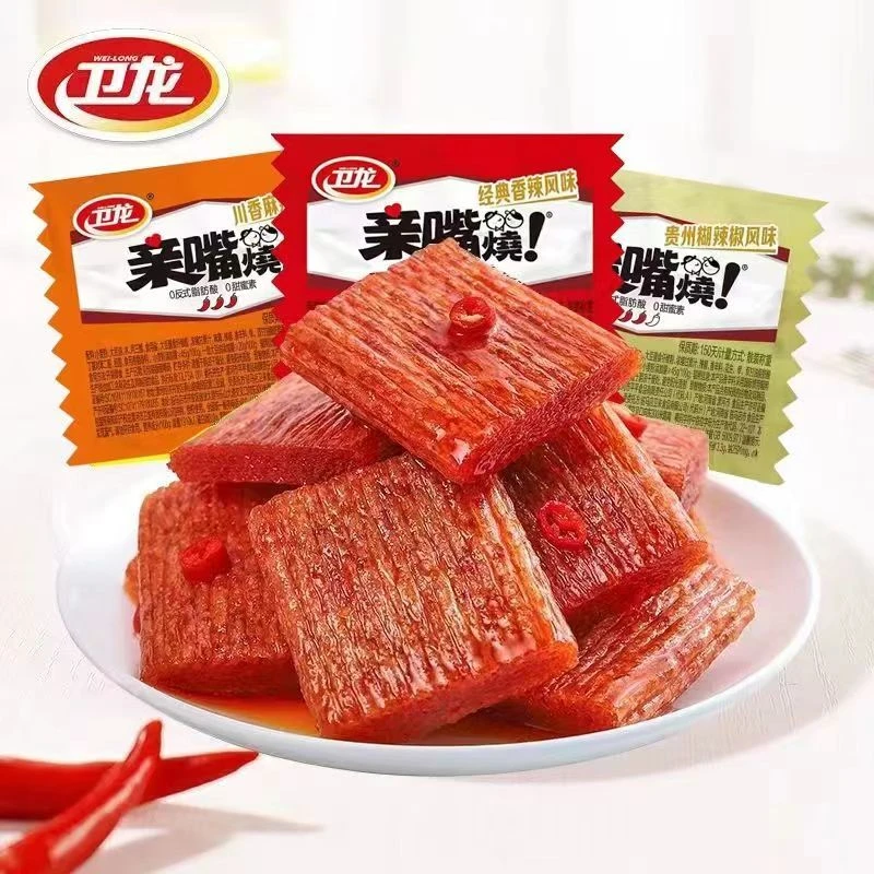 卫龙亲嘴烧休闲辣条零食方便耐嚼混合口味大刀肉怀旧休闲零食小吃
