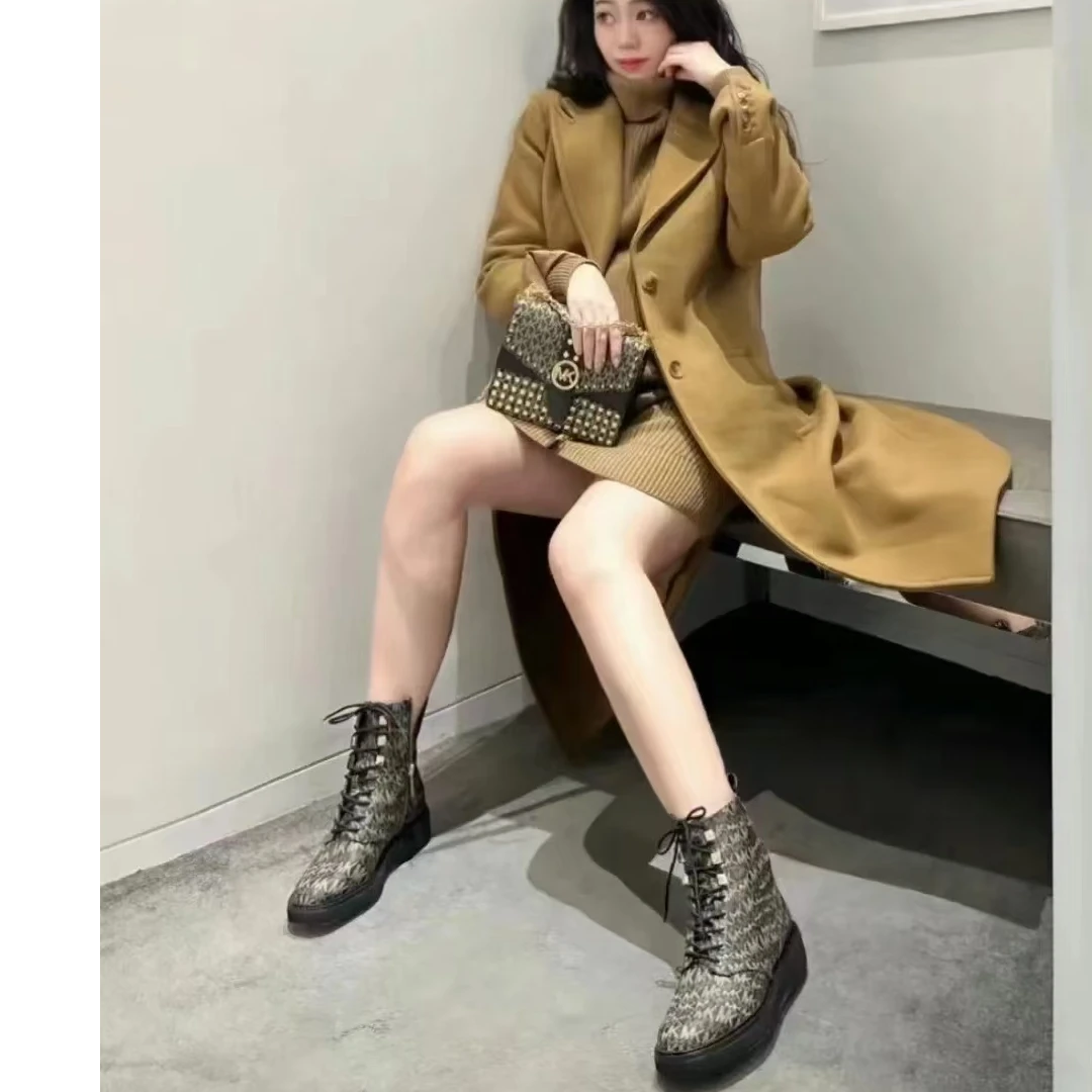 99新 MICHAELKORS/迈克高仕 棕白 绿白短靴