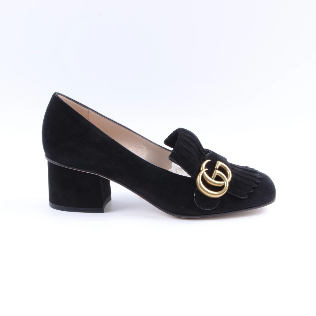 GUCCI/古驰双G流苏跟鞋35.5