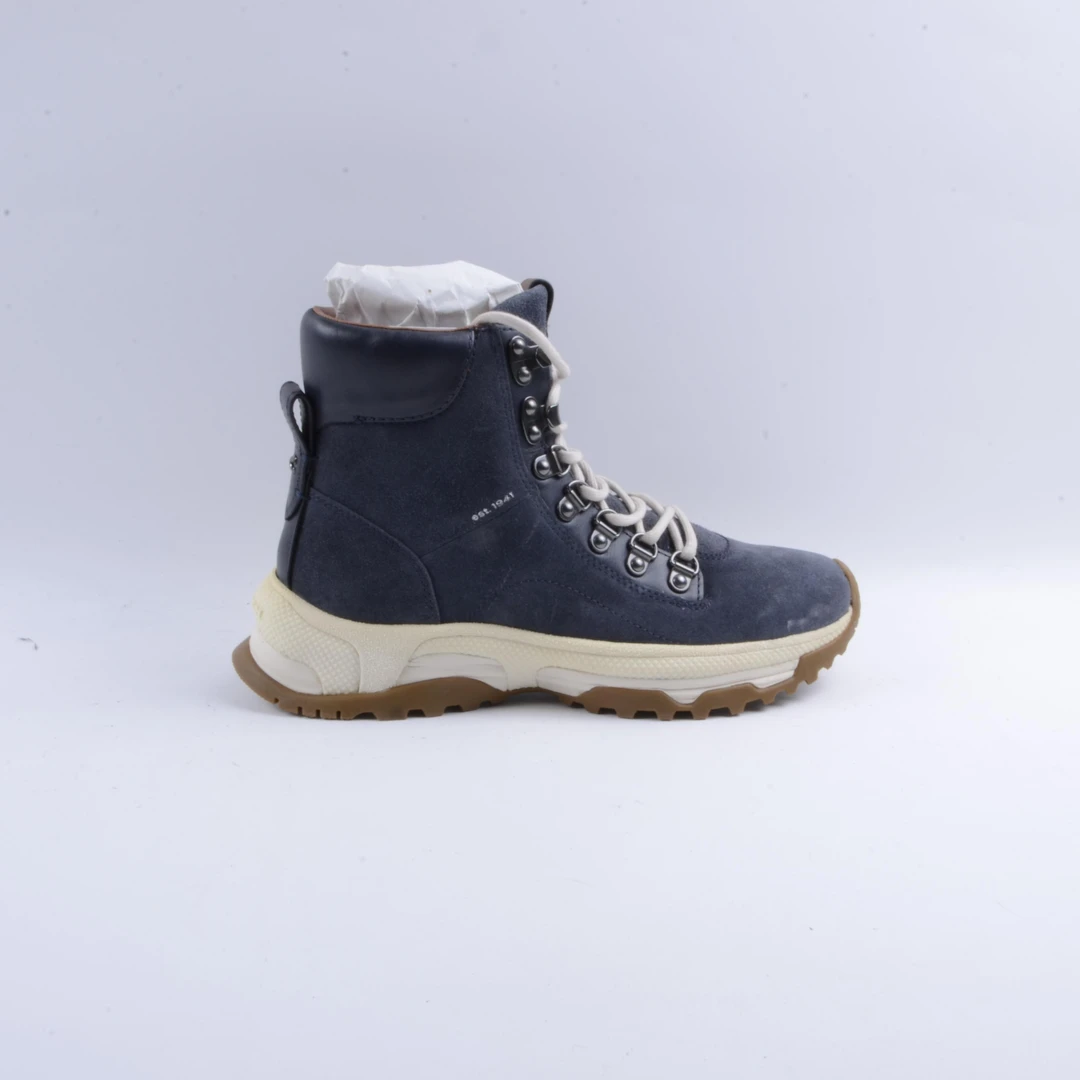 99新 COACH/蔻驰 Coach蓝色麂皮厚底高帮鞋7