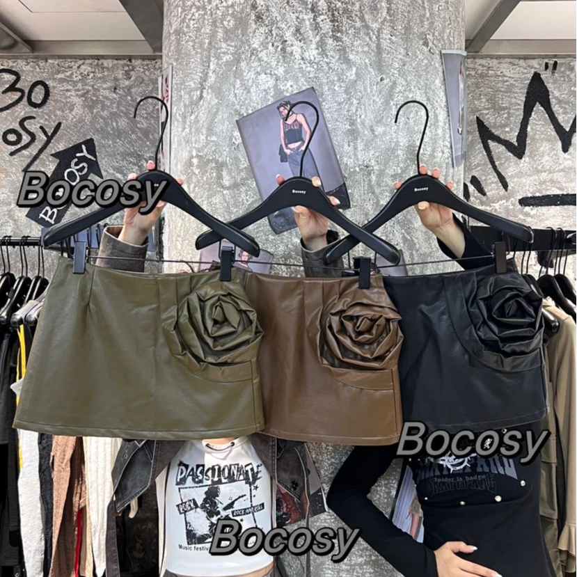 【IAMG】新款女装性感辣妹立体花朵设计感高腰包臀修身短裙9264