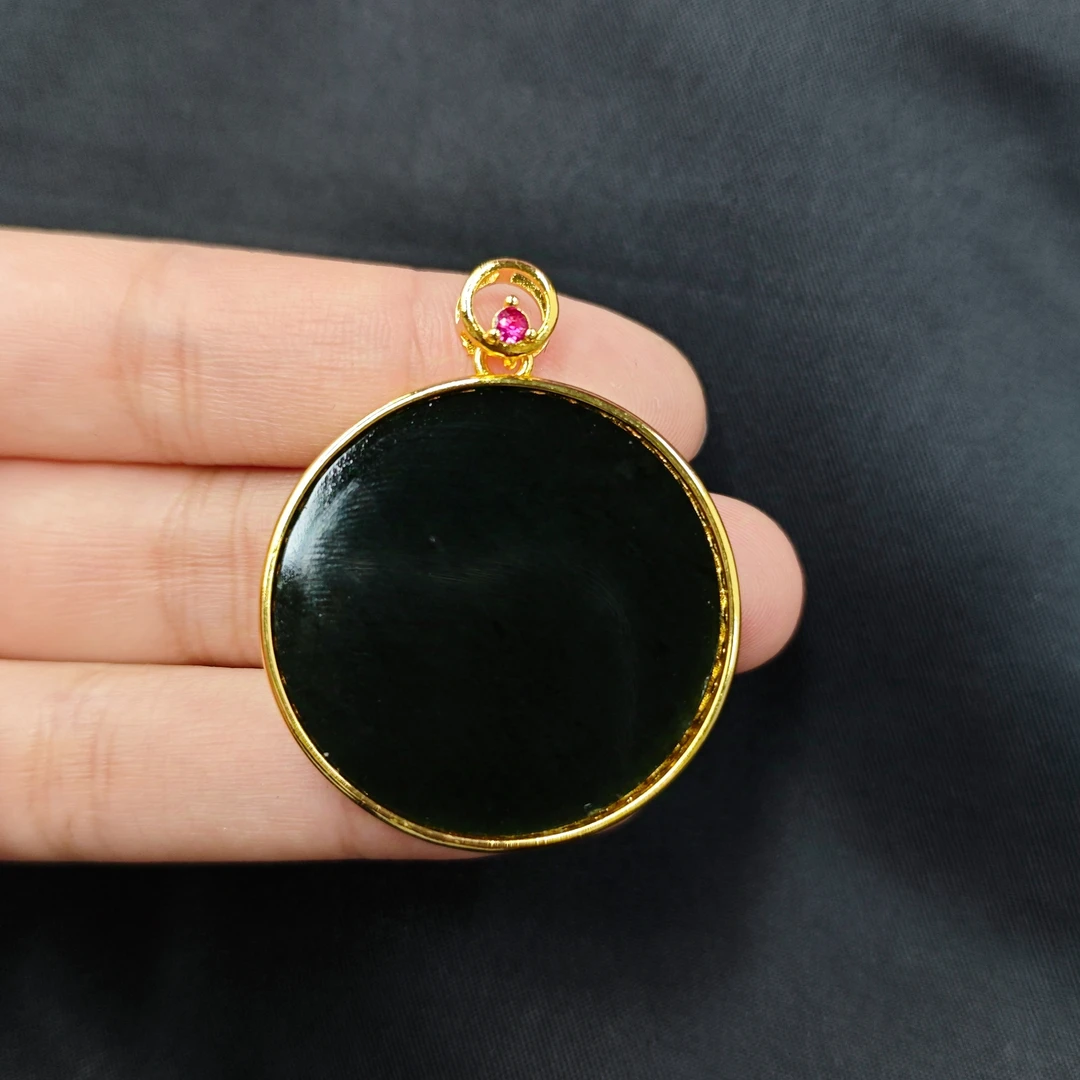 和田玉无事圆牌C07-14赠礼盒(多样性发)不含链