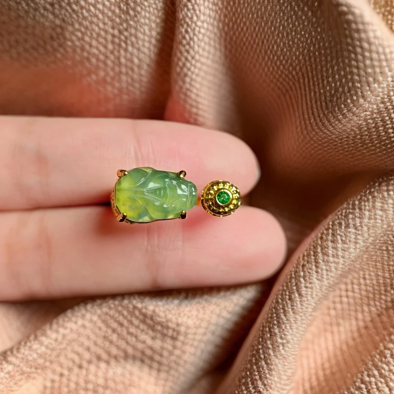 翡翠貔貅戒指C01-179赠礼盒(多样性发)