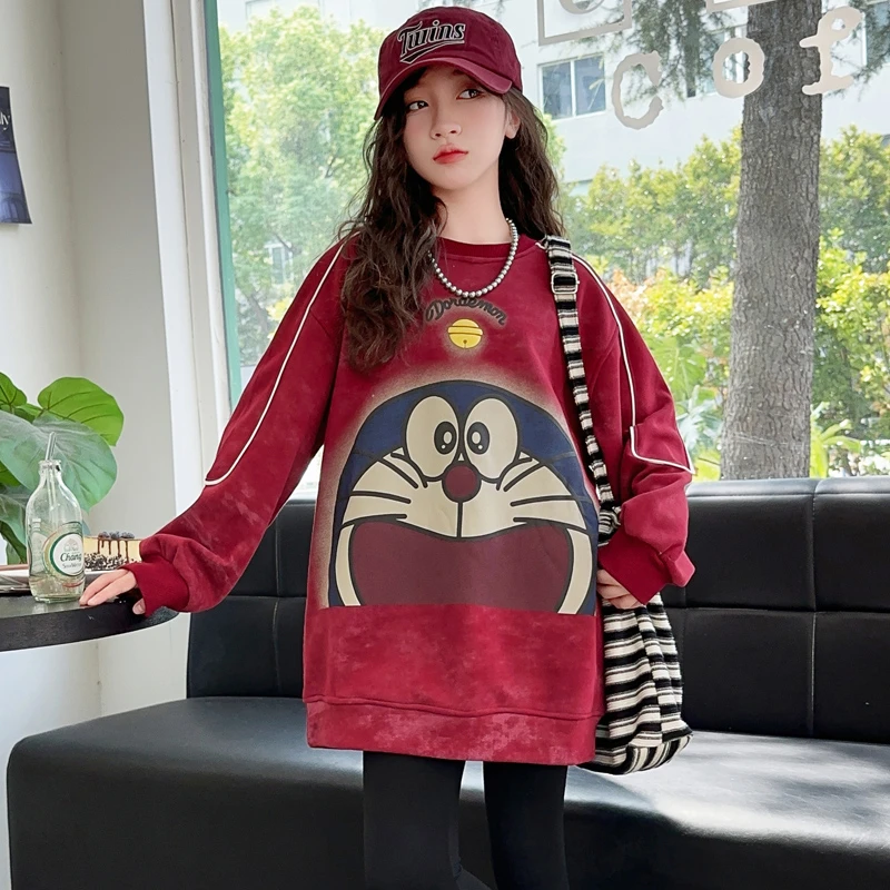 女童卫衣2024新款春秋洋气儿童加绒上衣大童女孩秋冬套头衫一体绒