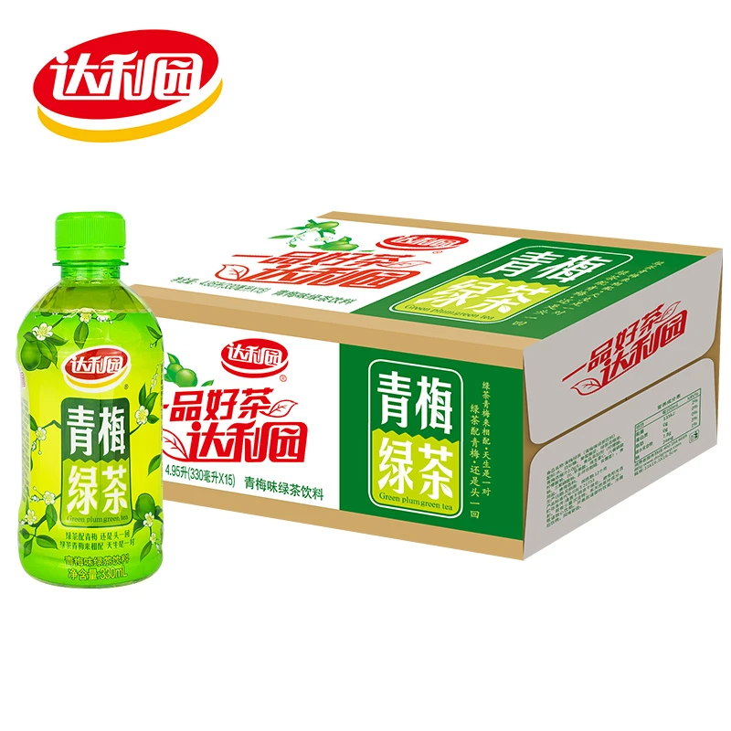 达利园青梅绿茶330ml*15瓶经典常温茶味饮料茶香瓶装清爽营养xx