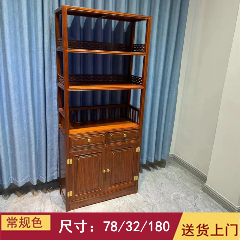 WEIWUHMJJ/蔚鹜刺猬紫檀木两门书柜红木书架书橱收纳柜实木储物柜