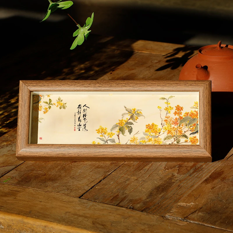 【人间桂花落】文艺中国画设计客厅卧室玄关简约书法字画摆件