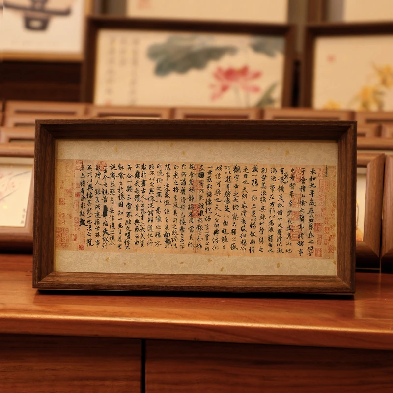 【兰亭集序】短长条款书法摆台文艺书法桌面摆件相框