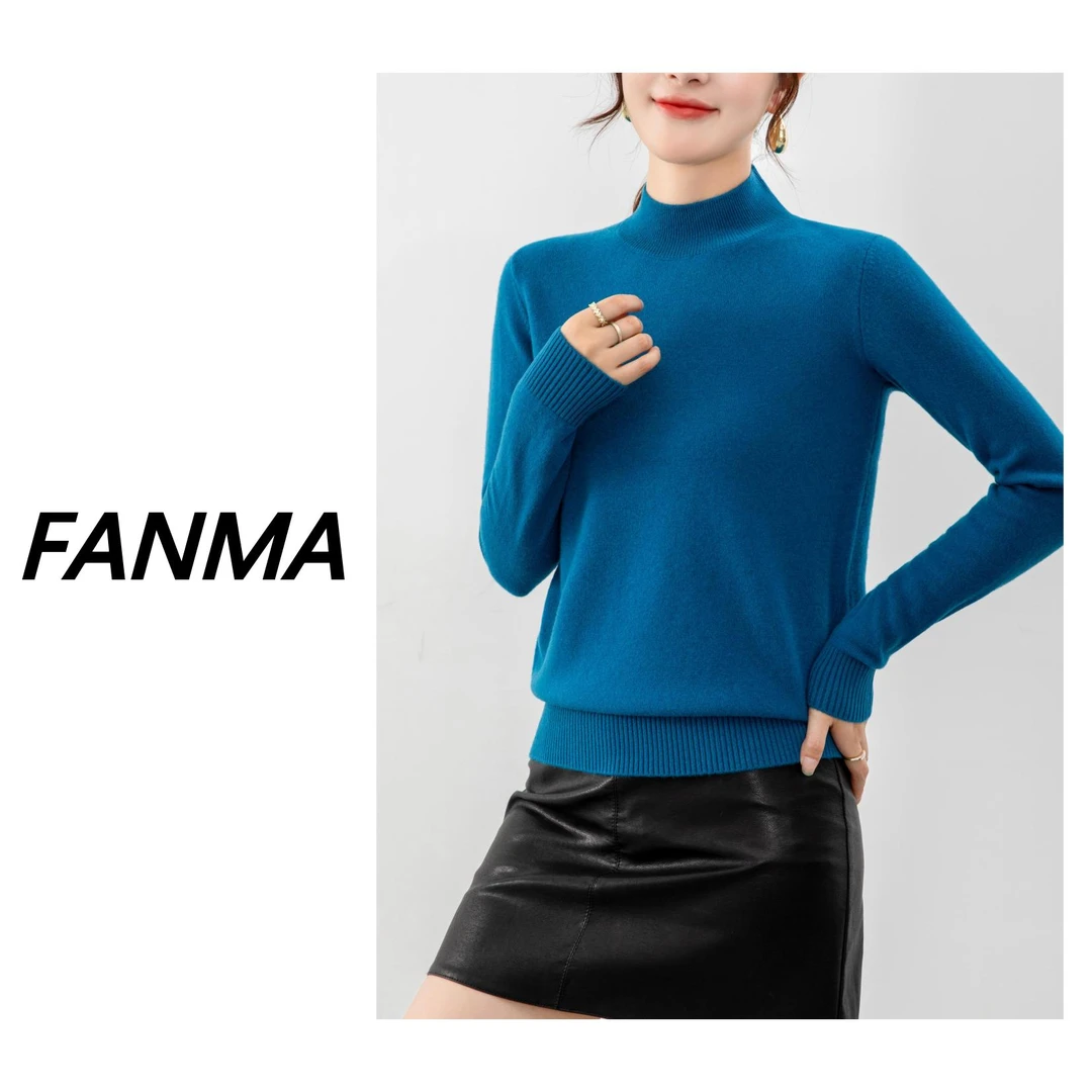 #纯羊毛# 秋冬半高领+两翻领加厚长袖100羊毛衫 F227-2803+2805