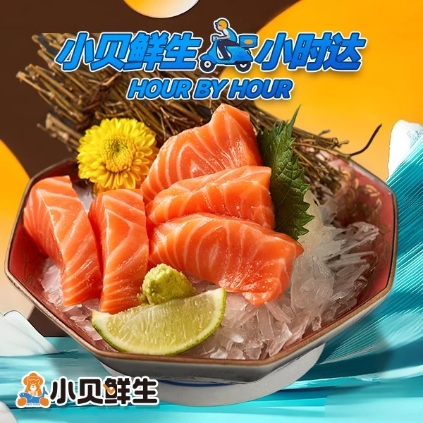 【小贝鲜生鱼蟹共欢】挪威三文鱼中段50g