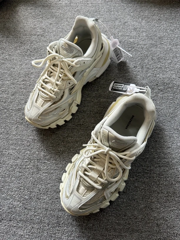 95新 Balenciaga/巴黎世家 39码 track2.0 白色老爹鞋